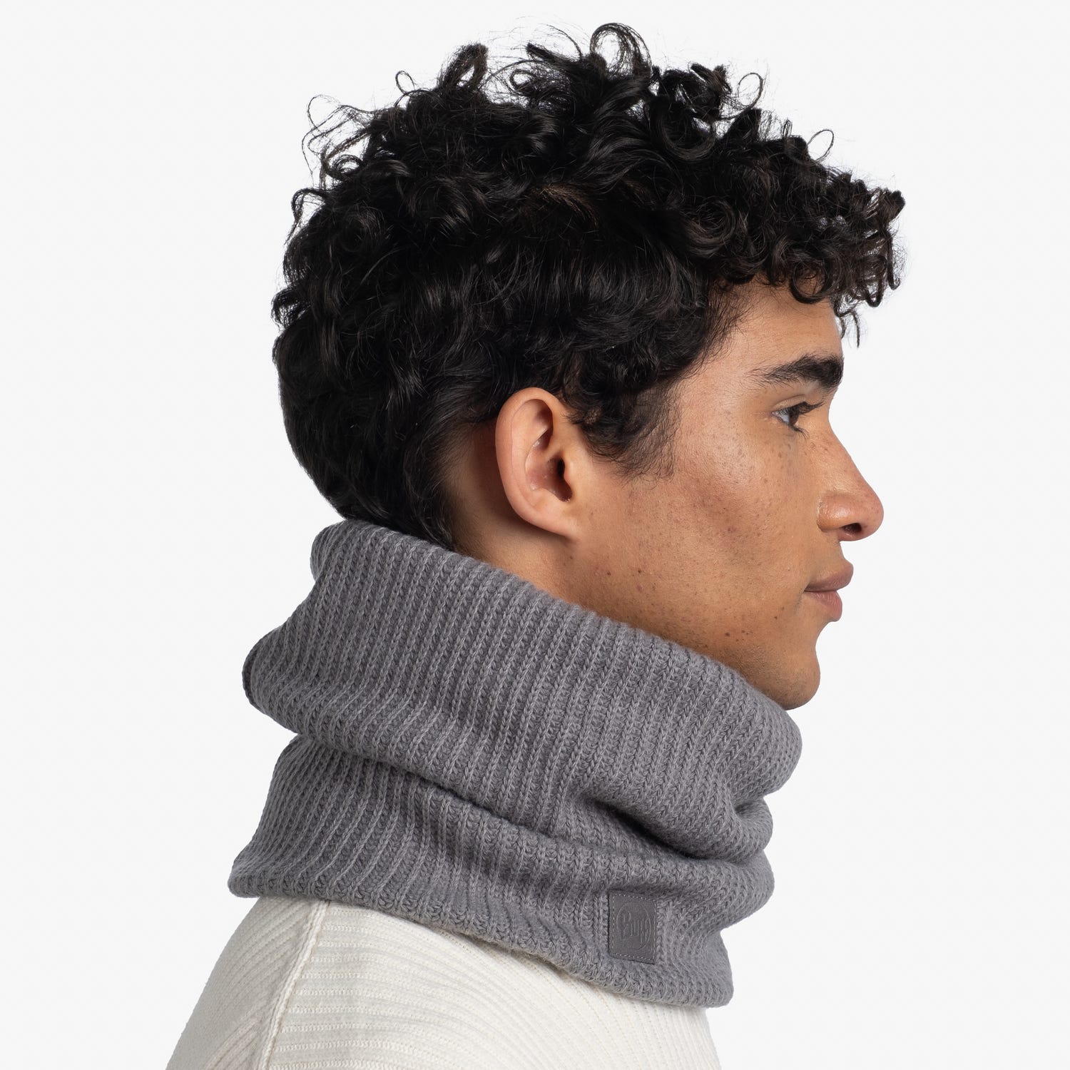 Knitted Polar Neck Warmer Grey Heather BUFF BUFF