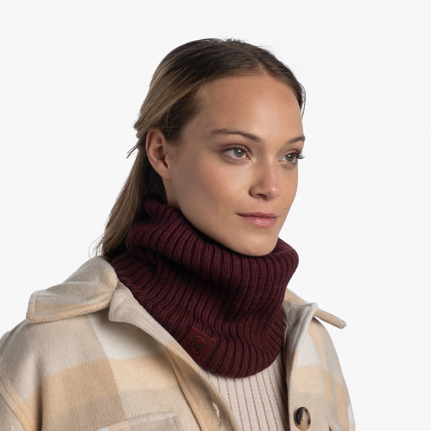 Cashmere Merino Snood - Ribbed Neck Warmer in Chic Colors
