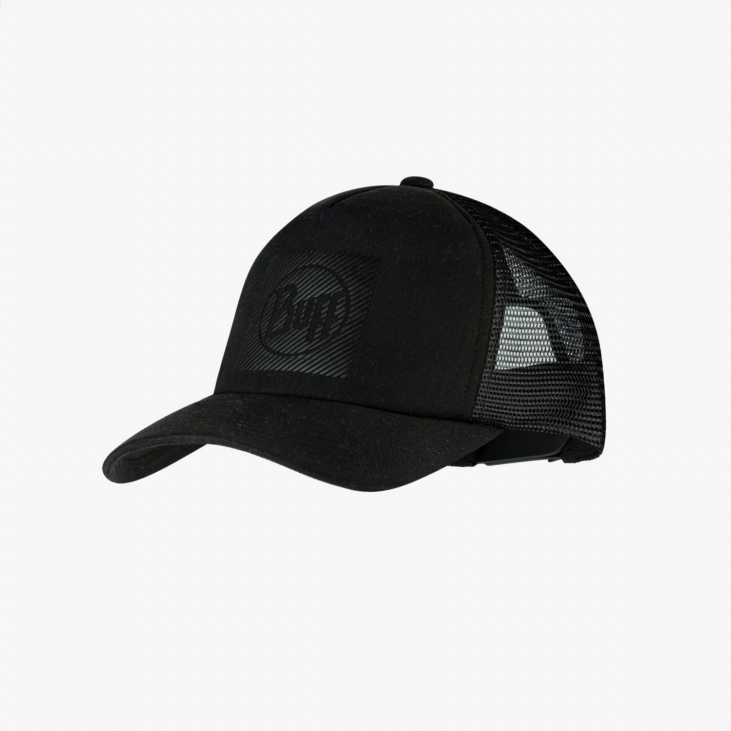 Black mesh trucker hat hot sale