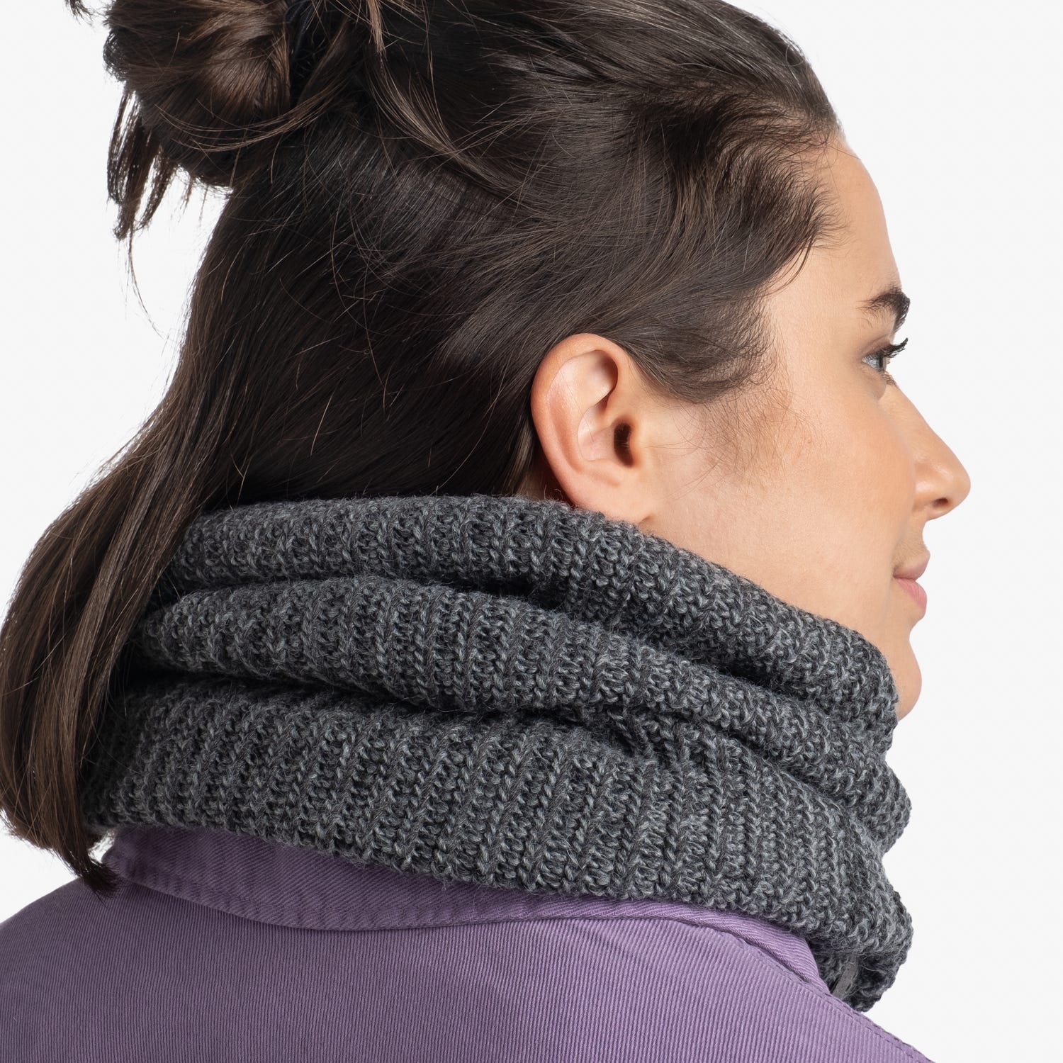 Knitted & Polar Neck Warmer - Grey Heather | BUFF® | BUFF