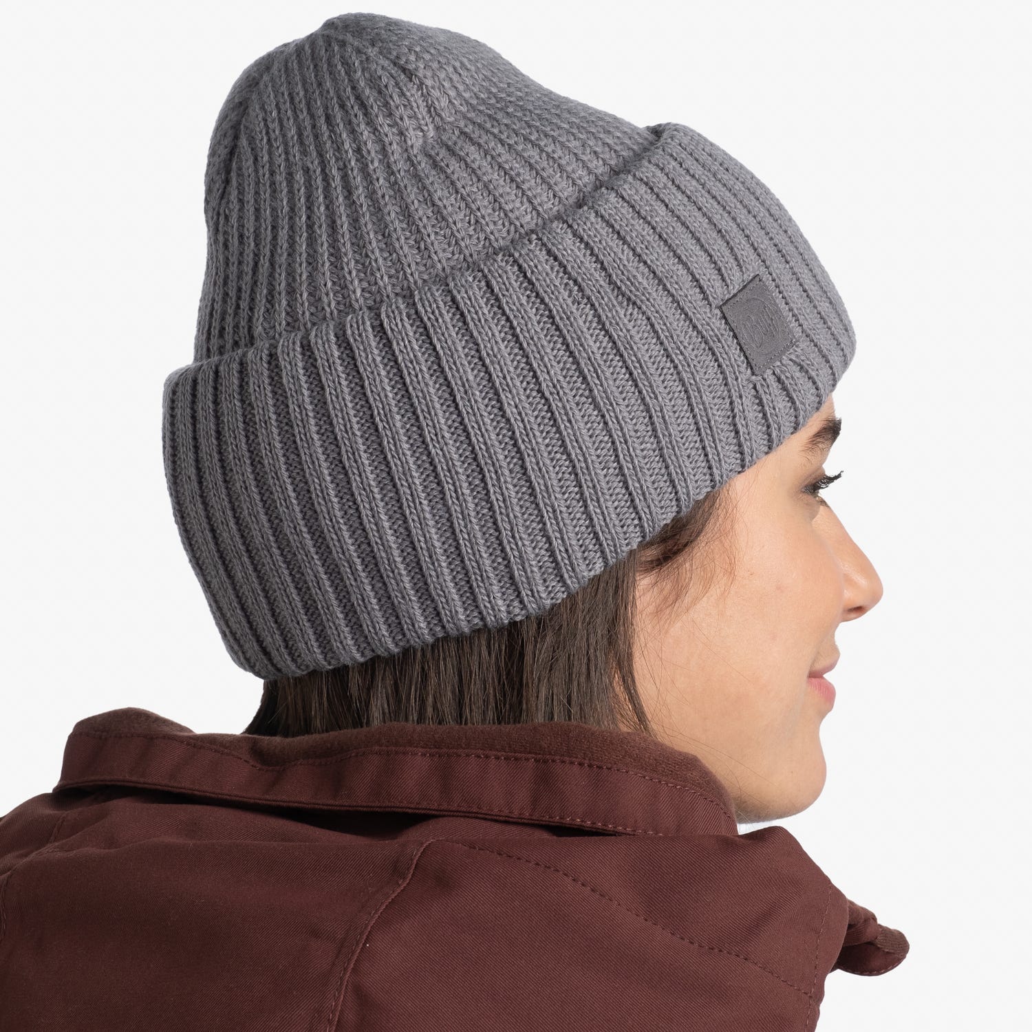 Mens grey knit beanie sale