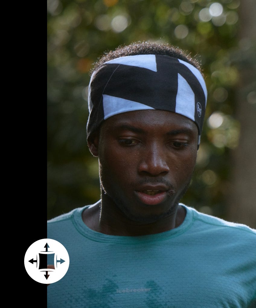 Headgear for running outlet